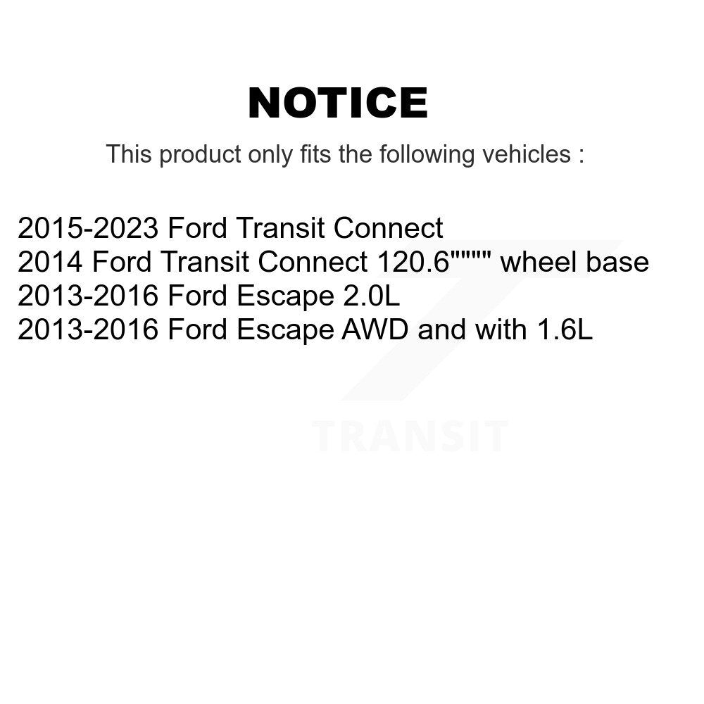 [Avant + Arrière] Kit de plaquette (céramique) de frein pour Ford Escape Transit Connect KTC-100272