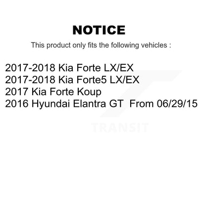 [Avant + Arrière] Kit de plaquette (céramique) de frein pour Kia Forte Hyundai Elantra GT Forte5 Koup KTC-100309
