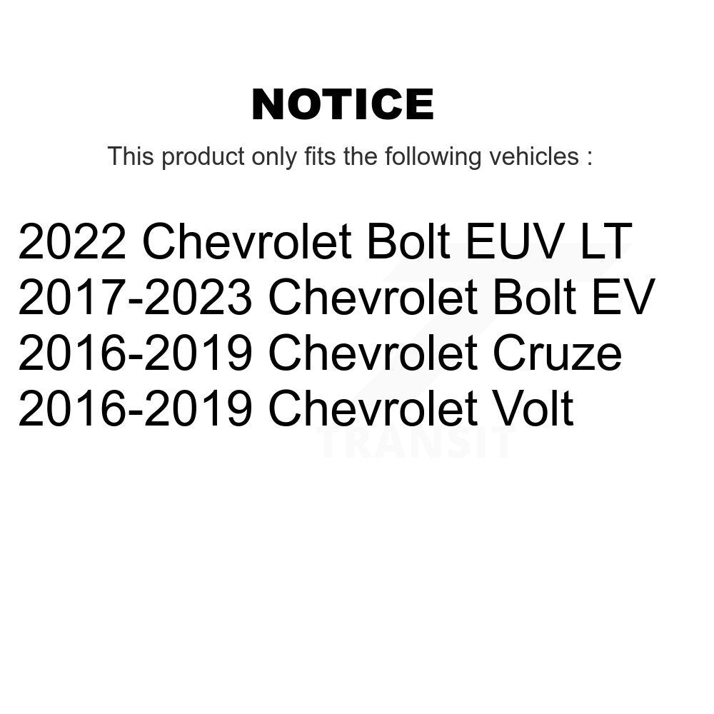 [Avant + Arrière] Kit de plaquette (céramique) de frein pour Chevrolet Cruze Volt Bolt EV EUV KTC-100311