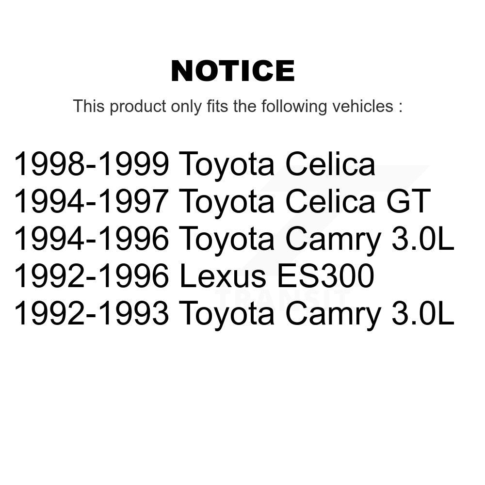 [Avant + Arrière] Kit de plaquette (céramique) de frein pour Toyota Camry Lexus ES300 Celica KTC-100330