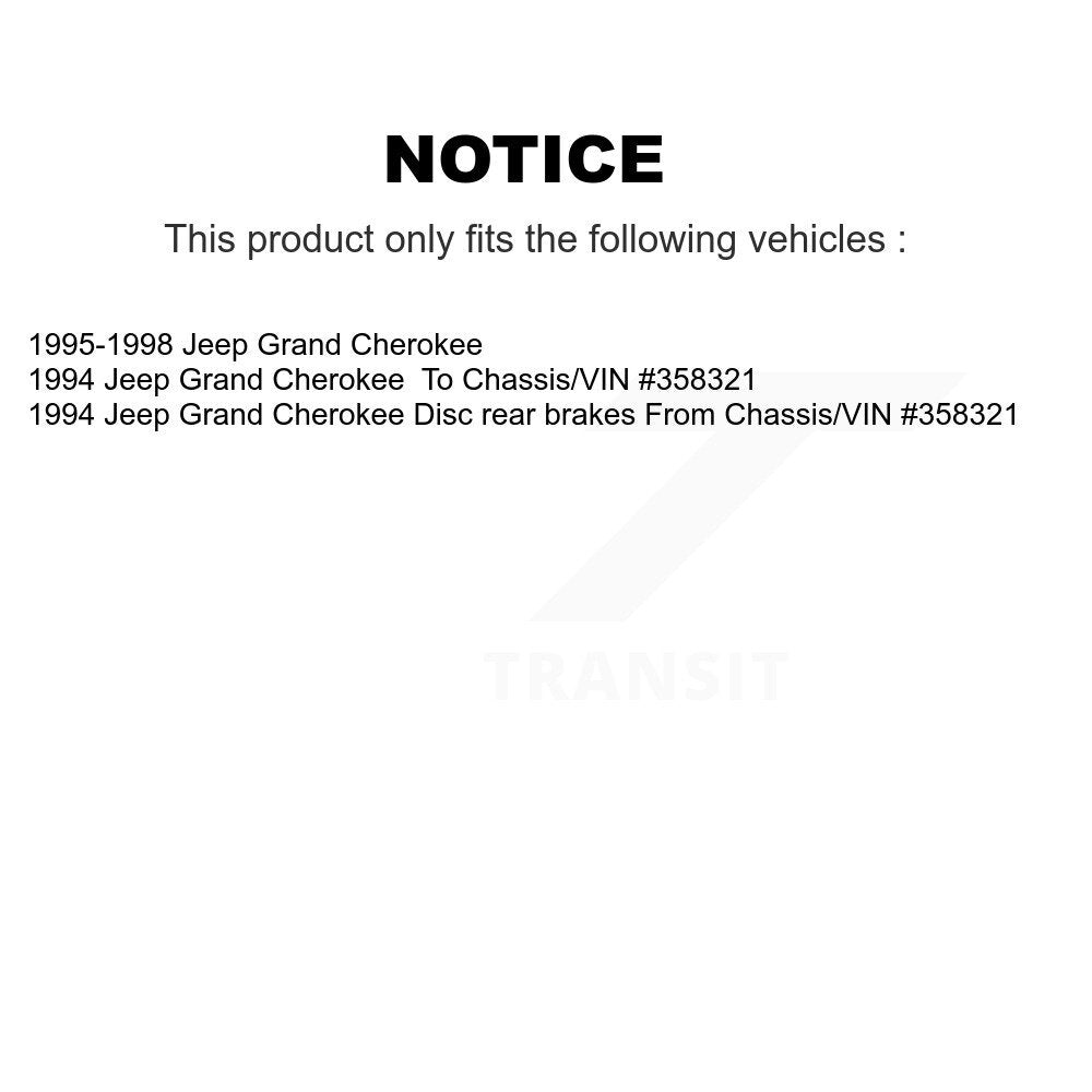 [Avant + Arrière] Kit de plaquette (céramique) de frein pour Jeep Grand Cherokee KTC-100331