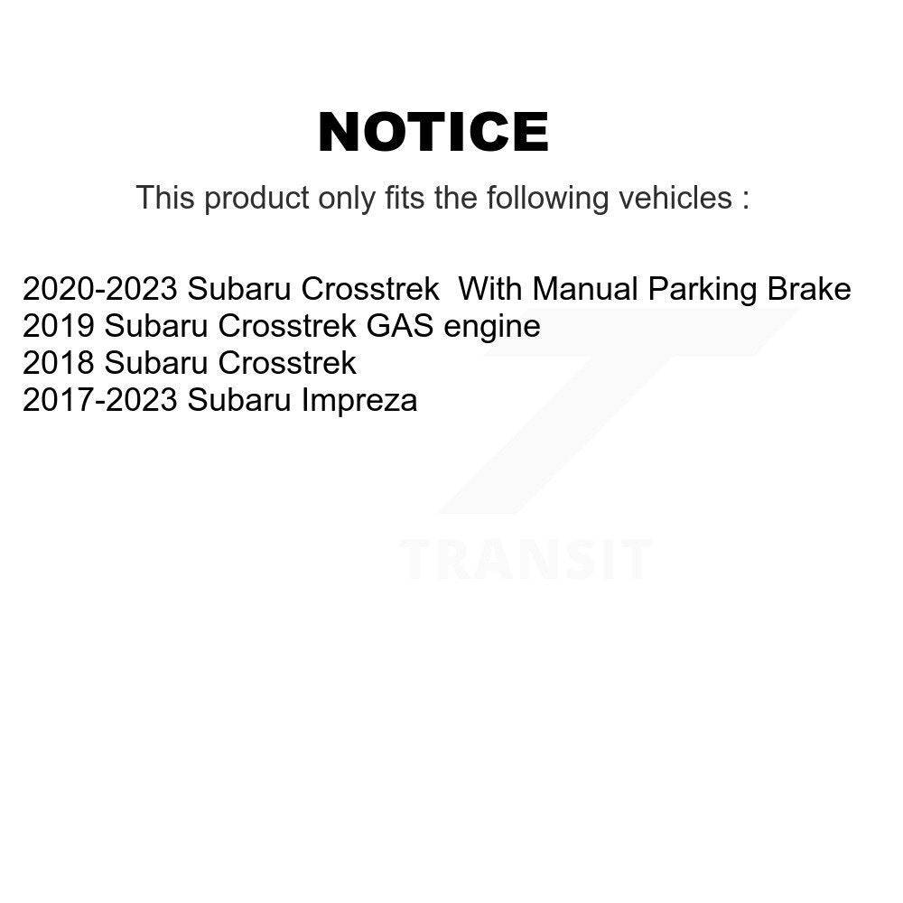 [Avant + Arrière] Kit de plaquette (céramique) de frein pour Subaru Crosstrek Impreza KTC-100546