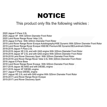 [Avant + Arrière] Kit de plaquette (céramique) de frein pour Land Rover Jaguar F-Pace Discovery Sport Range Evoque Velar XE XF E-Pace KTC-100555