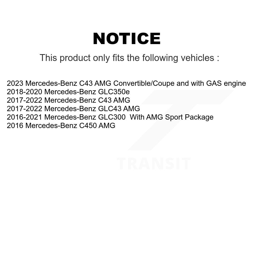 [Avant + Arrière] Kit de plaquette (céramique) de frein pour Mercedes-Benz C43 AMG GLC43 C450 KTC-100558
