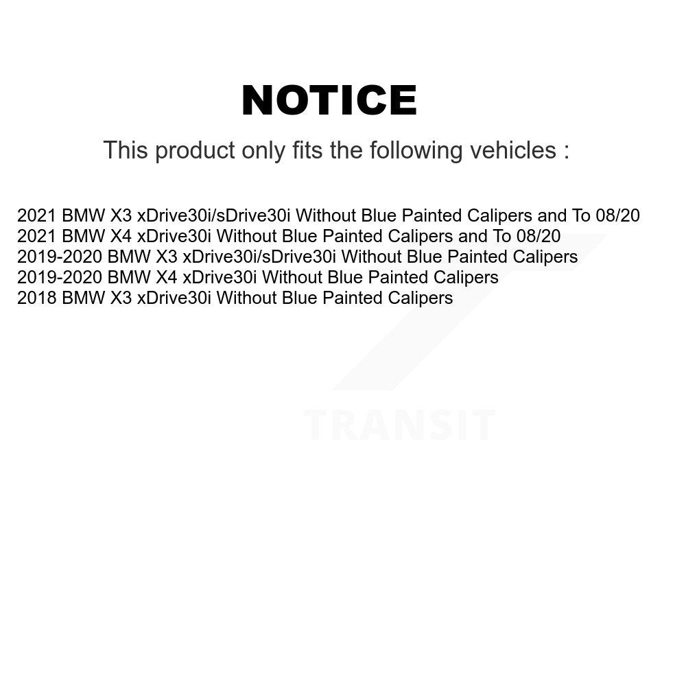 [Avant + Arrière] Kit de plaquette (céramique) de frein pour BMW X3 X4 KTC-100559