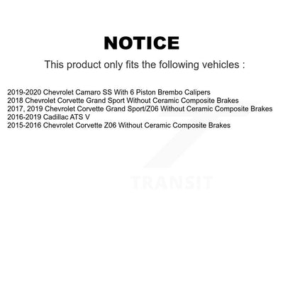 [Avant + Arrière] Kit de plaquette (céramique) de frein pour Chevrolet Corvette Cadillac ATS Camaro KTC-100576