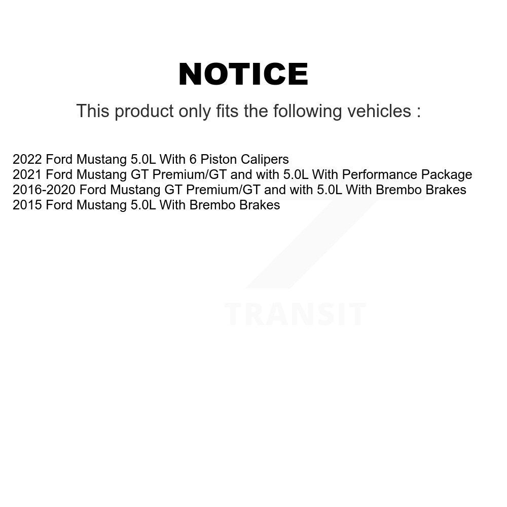 [Avant + Arrière] Kit de plaquette (céramique) de frein pour Ford Mustang KTC-100593