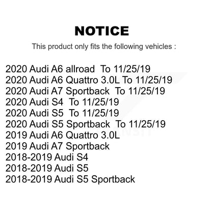 [Avant + Arrière] Kit de plaquette (céramique) de frein pour Audi A6 Quattro S5 S4 Sportback allroad A7 KTC-100595