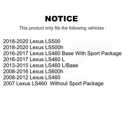 [Avant + Arrière] Kit de plaquette (céramique) de frein pour Lexus LS460 LS500 LS600h LS500h KTC-100609
