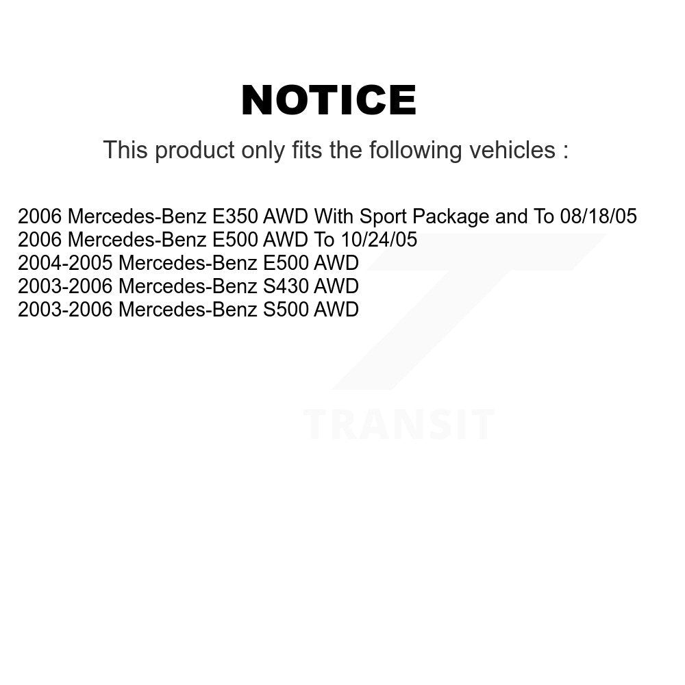 [Avant + Arrière] Kit de plaquette (céramique) de frein pour Mercedes-Benz E350 S430 E500 S500 AWD KTC-100616