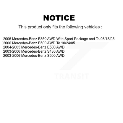 [Avant + Arrière] Kit de plaquette (céramique) de frein pour Mercedes-Benz E350 S430 E500 S500 AWD KTC-100616