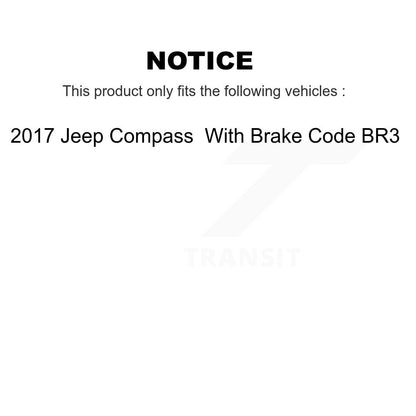 [Avant + Arrière] Kit de plaquette (céramique) de frein pour 2017 Jeep Compass avec Code BR3 KTC-100617