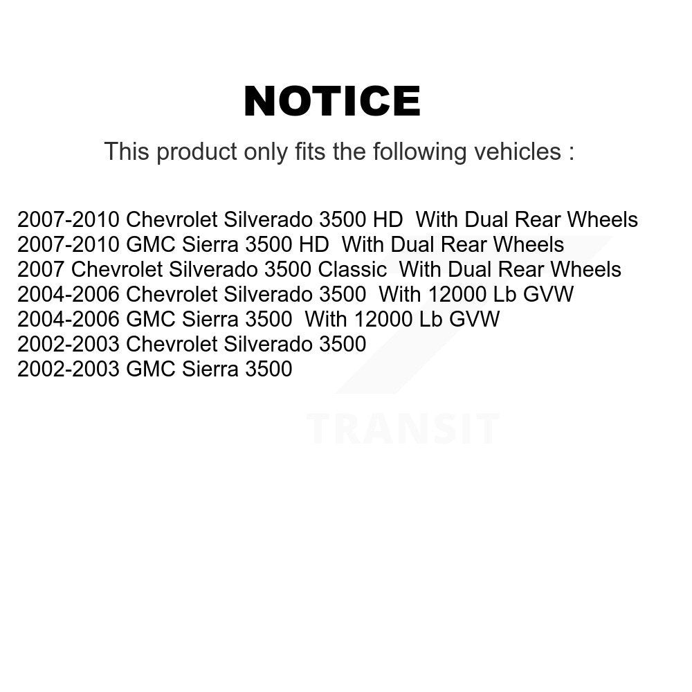 [Avant + Arrière] Kit de plaquette (céramique) de frein pour Chevrolet Silverado 3500 HD GMC Sierra Classic KTC-100620