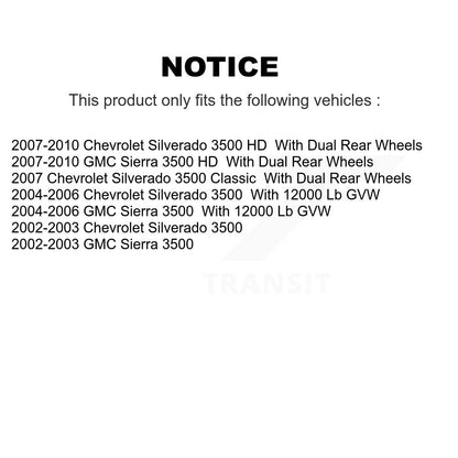 [Avant + Arrière] Kit de plaquette (céramique) de frein pour Chevrolet Silverado 3500 HD GMC Sierra Classic KTC-100620