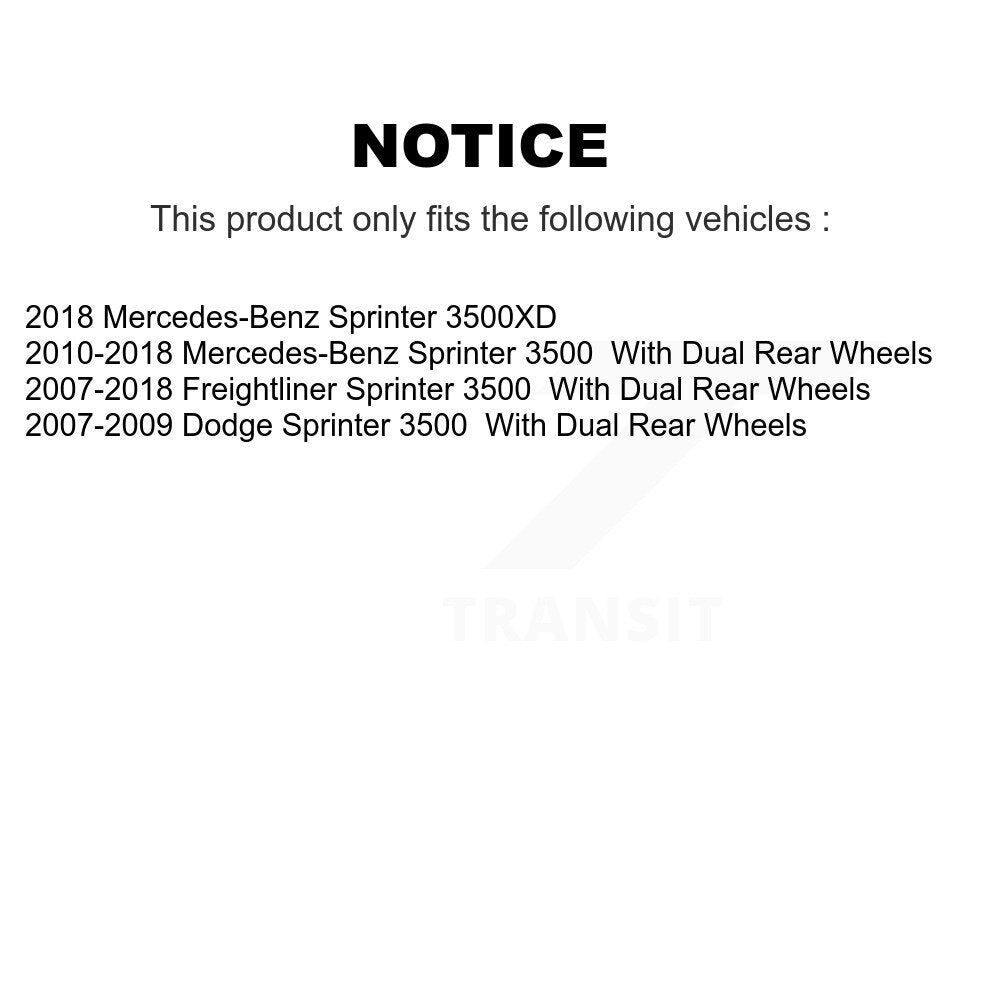 [Avant + Arrière] Kit de plaquette (céramique) de frein pour Sprinter 3500 Mercedes-Benz Freightliner Dodge KTC-100628