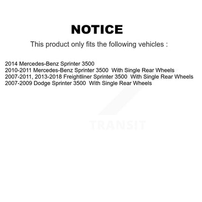 [Avant + Arrière] Kit de plaquette (céramique) de frein pour Sprinter 3500 Freightliner Dodge Mercedes-Benz KTC-100629