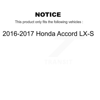 [Avant + Arrière] Kit de plaquette (céramique) de frein pour 2016-2017 Honda Accord LX-S KTC-100630