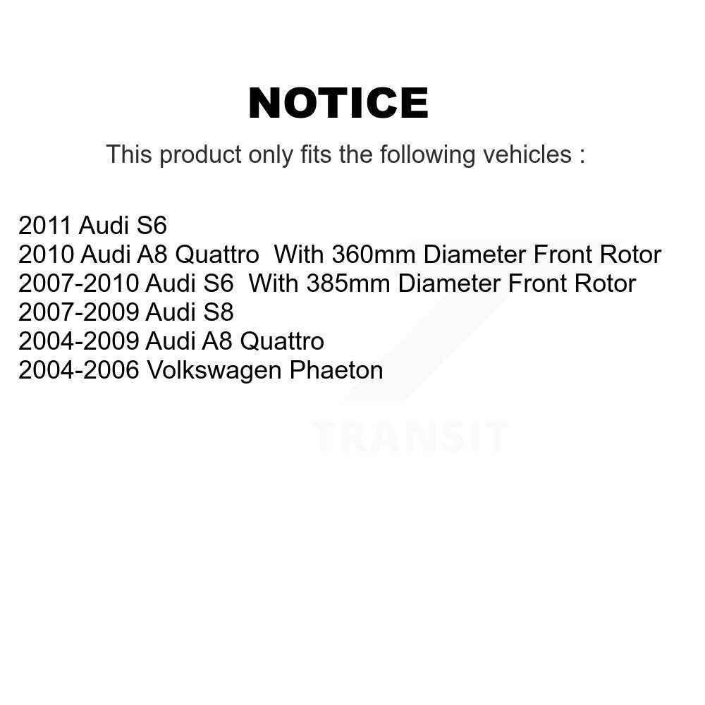 [Avant + Arrière] Kit de plaquette (céramique) de frein pour Audi A8 Quattro Volkswagen Phaeton S8 S6 KTC-100632