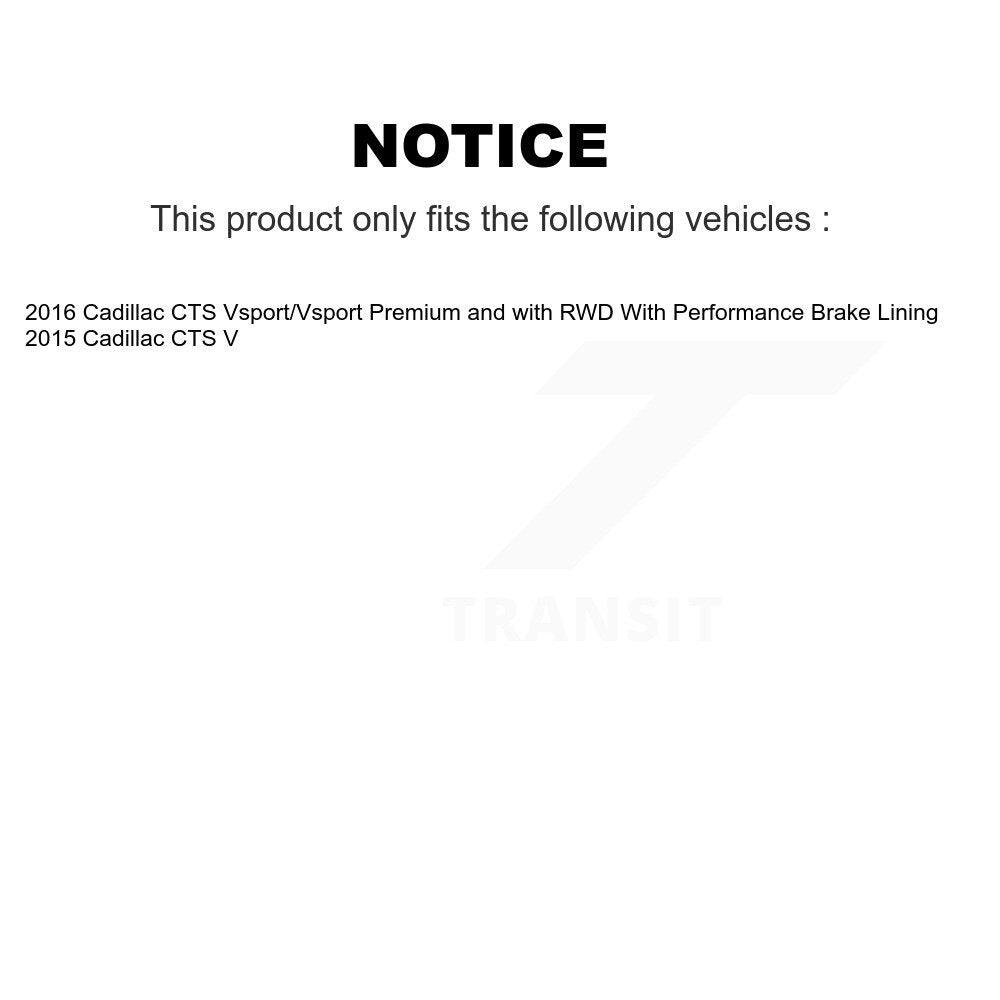 [Avant + Arrière] Kit de plaquette (céramique) de frein pour Cadillac CTS KTC-100636