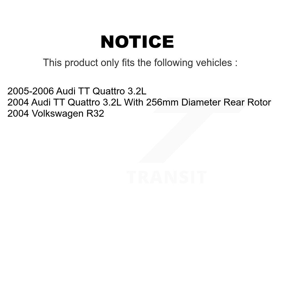 [Avant + Arrière] Kit de plaquette (céramique) de frein pour Audi TT Quattro Volkswagen R32 KTC-100646