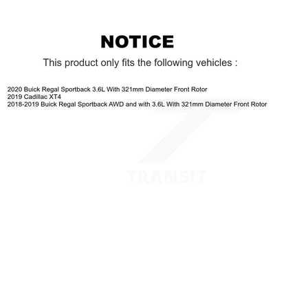[Avant + Arrière] Kit de plaquette (céramique) de frein pour Cadillac XT4 Buick Regal Sportback KTC-100649