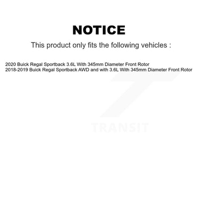 [Avant + Arrière] Kit de plaquette (céramique) de frein pour Buick Regal Sportback KTC-100651
