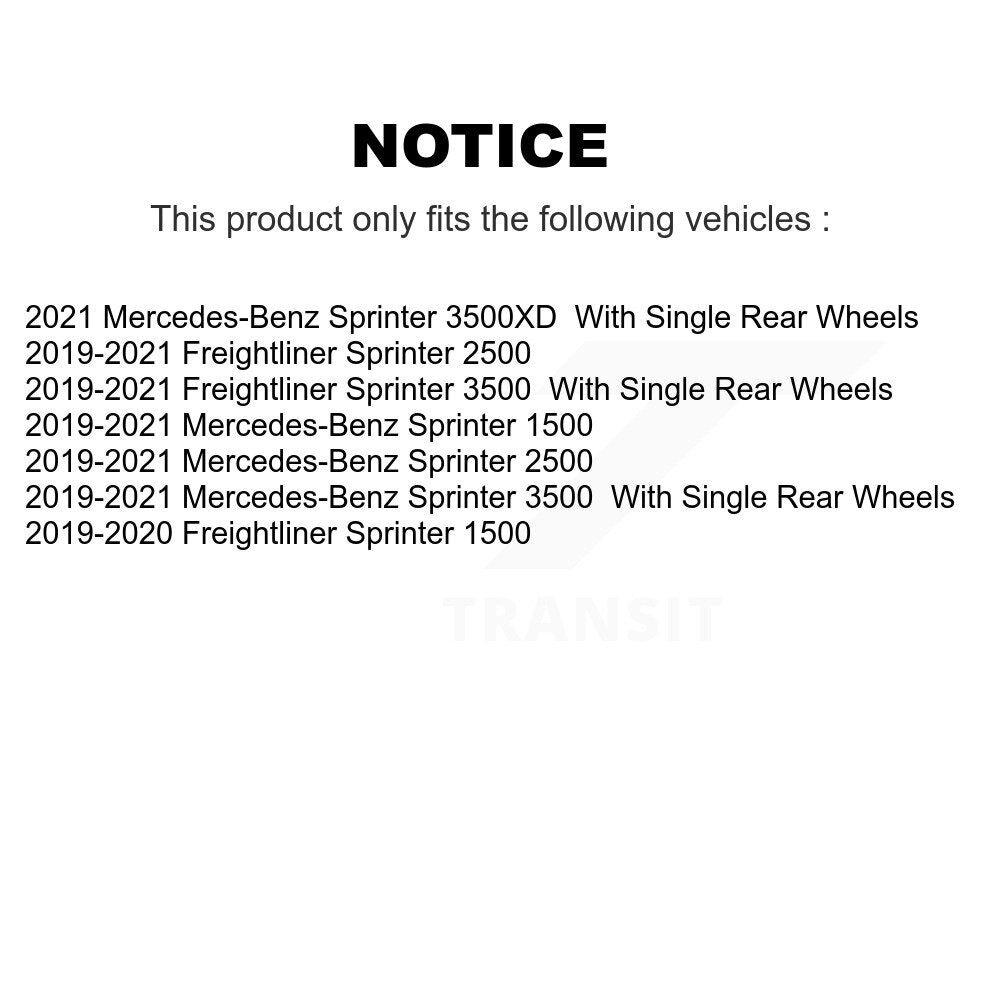 [Avant + Arrière] Kit de plaquette (céramique) de frein pour Mercedes-Benz Sprinter 3500 2500 Freightliner 1500 3500XD KTC-100666
