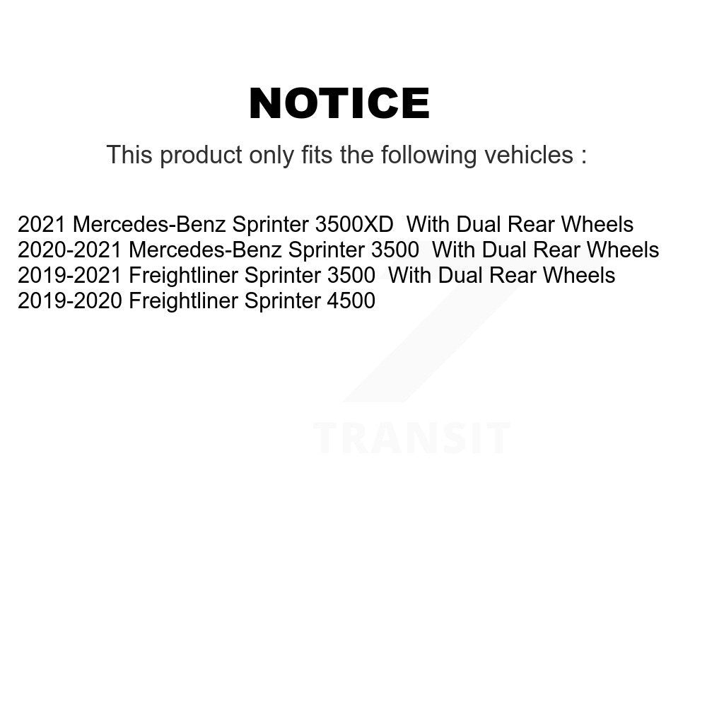 [Avant + Arrière] Kit de plaquette (céramique) de frein pour Freightliner Sprinter 3500 Mercedes-Benz 4500 3500XD KTC-100667