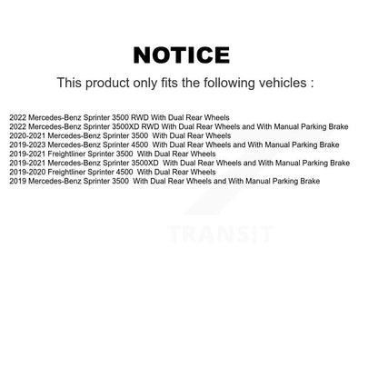 [Avant + Arrière] Kit de plaquette (céramique) de frein pour Freightliner Sprinter 3500 Mercedes-Benz 4500 3500XD KTC-100667