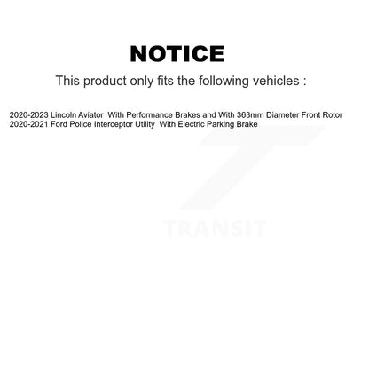 [Avant + Arrière] Kit de plaquette (céramique) de frein pour Lincoln Aviator Ford Police Interceptor Utility KTC-100679