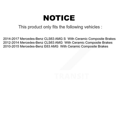 [Avant + Arrière] Kit de plaquette (céramique) de frein pour Mercedes-Benz E63 AMG CLS63 S avec Composite Brakes KTC-100683