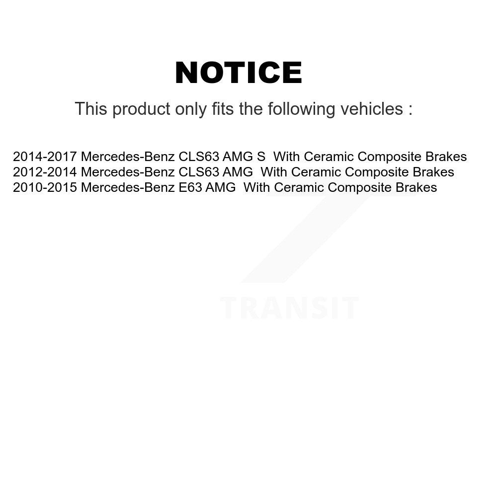 [Avant + Arrière] Kit de plaquette (céramique) de frein pour Mercedes-Benz E63 AMG CLS63 S avec Composite Brakes KTC-100683