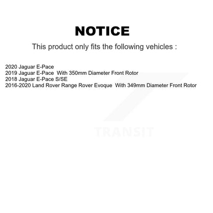 [Avant + Arrière] Kit de plaquette (céramique) de frein pour Jaguar E-Pace KTC-100689