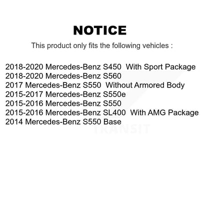 [Avant + Arrière] Kit de plaquette (céramique) de frein pour Mercedes-Benz S550 S560 S450 SL400 S550e KTC-100699