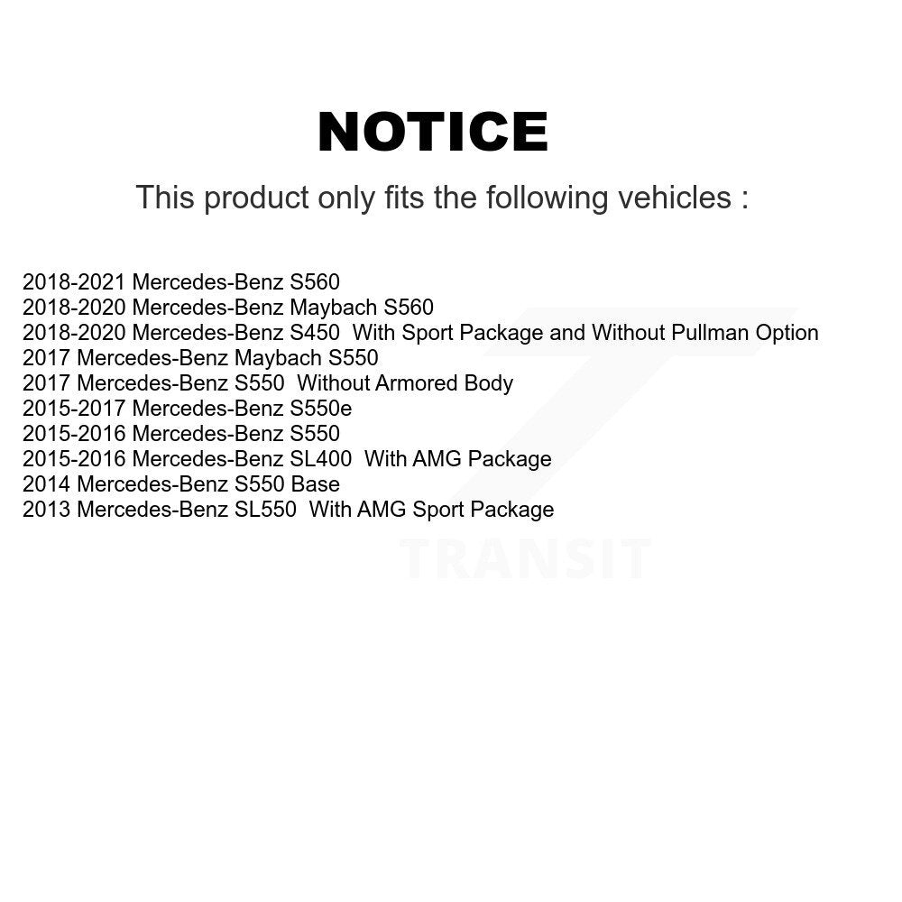 [Avant + Arrière] Kit de plaquette (céramique) de frein pour Mercedes-Benz S550 S560 S450 SL400 S550e KTC-100699