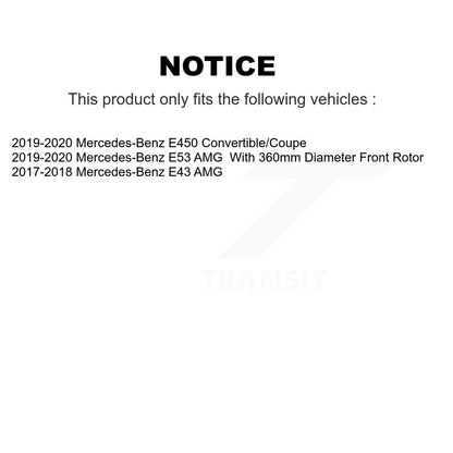 [Avant + Arrière] Kit de plaquette (céramique) de frein pour Mercedes-Benz E450 E43 AMG E53 KTC-100703