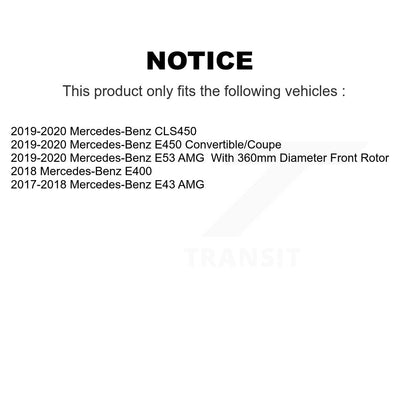 [Avant + Arrière] Kit de plaquette (céramique) de frein pour Mercedes-Benz E450 E43 AMG E53 KTC-100703