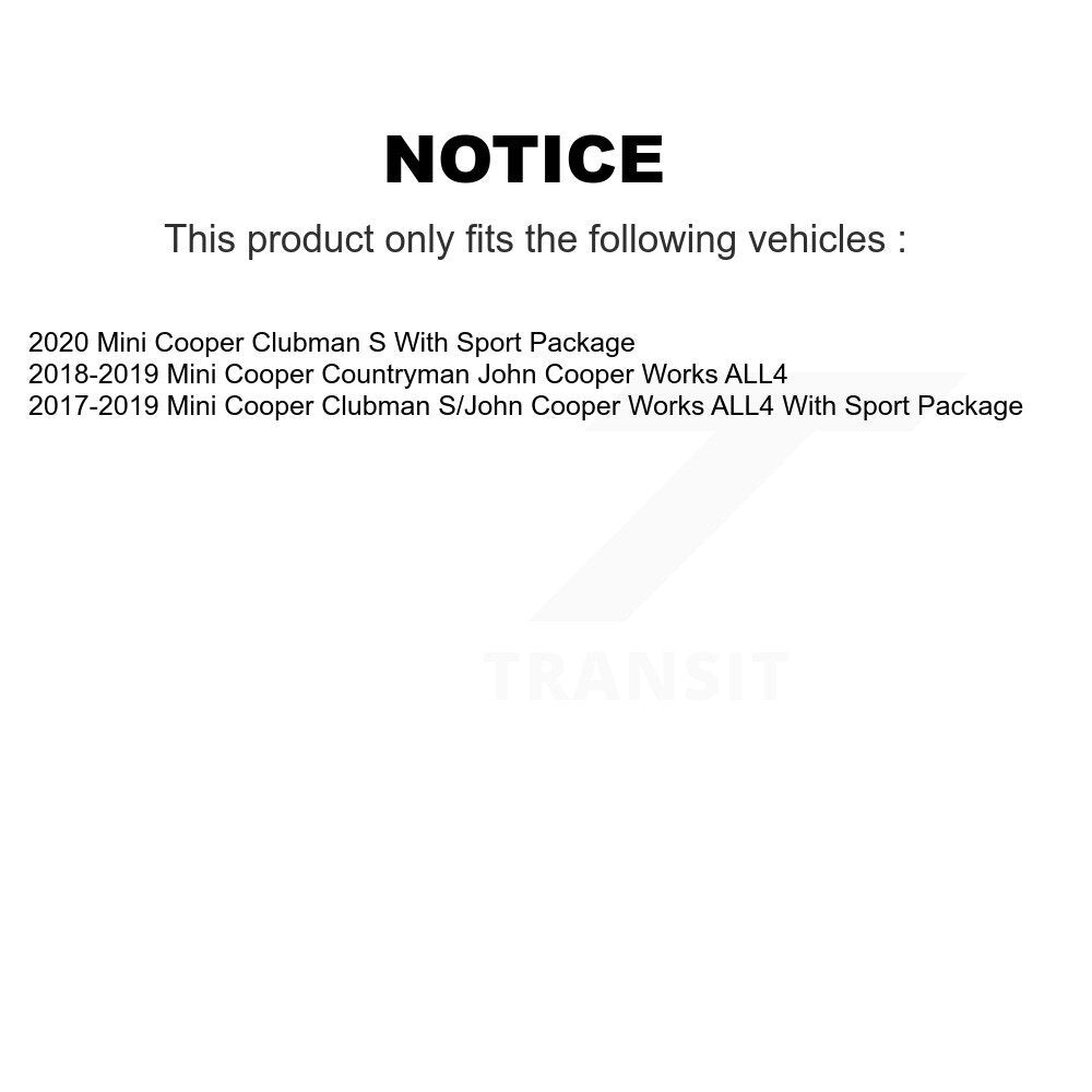 [Avant + Arrière] Kit de plaquette (céramique) de frein pour Mini Cooper Countryman Clubman KTC-100705