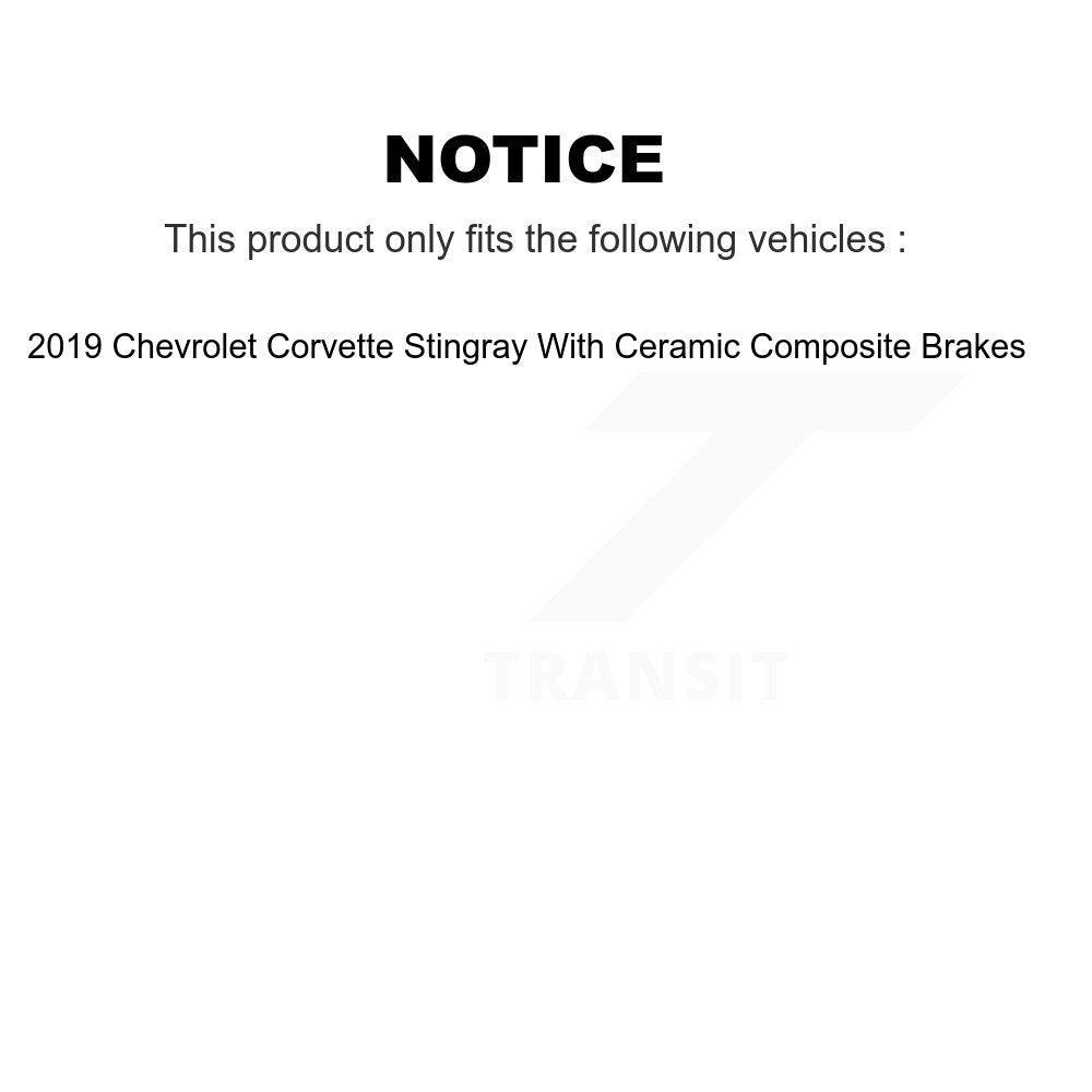 [Avant + Arrière] Kit de plaquette (céramique) de frein pour 2019 Chevrolet Corvette Stingray avec Composite Brakes KTC-100714