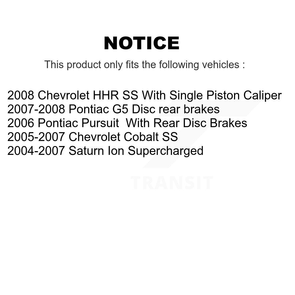 [Avant + Arrière] Kit de plaquette (céramique) de frein pour Chevrolet Cobalt Saturn Ion HHR Pontiac Pursuit KTN-100003