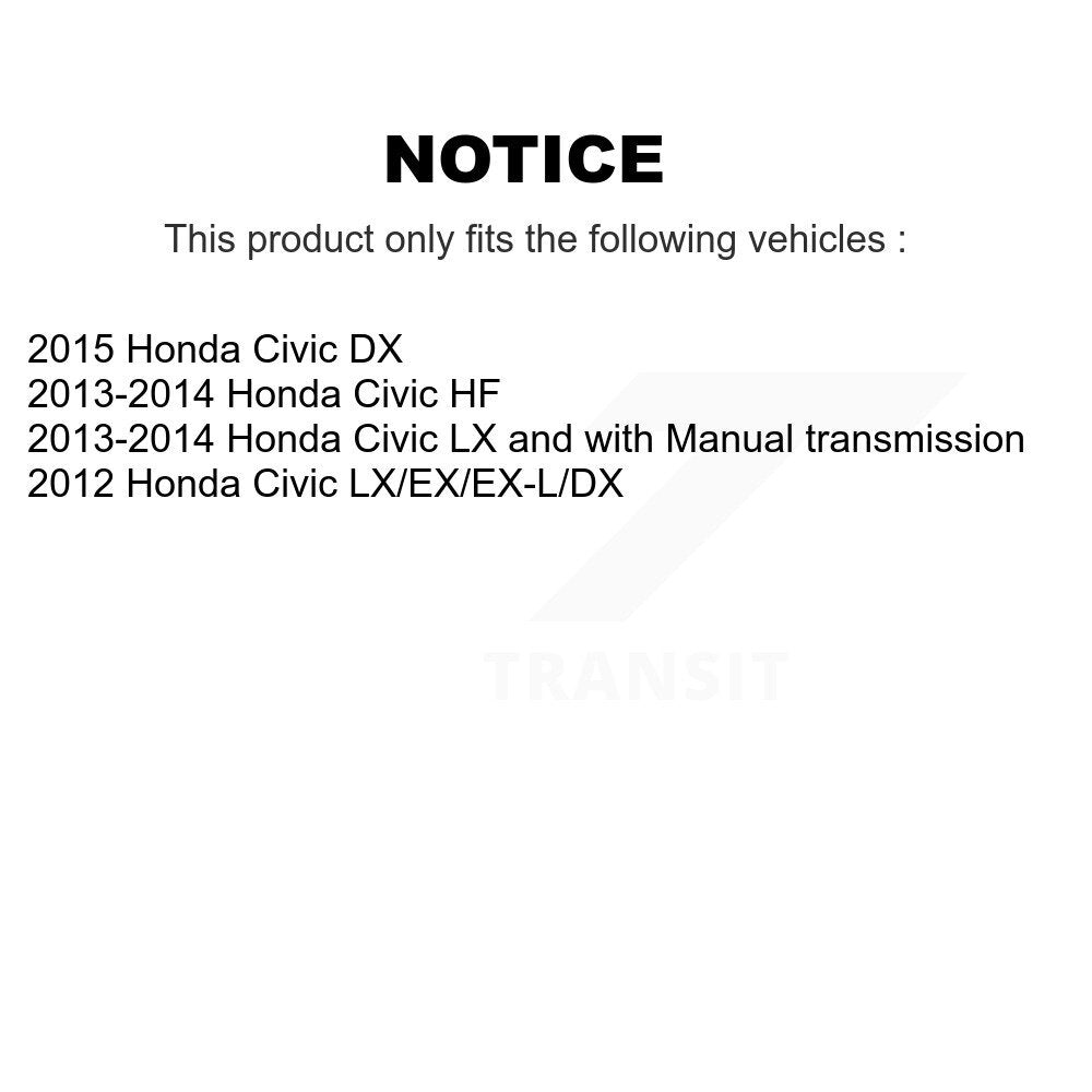 [Avant + Arrière] Kit de plaquette (céramique) de frein pour Honda Civic KTN-100043