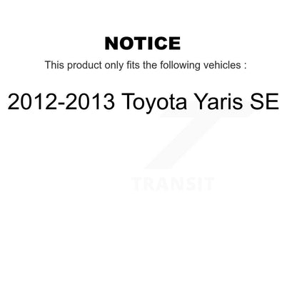 [Avant + Arrière] Kit de plaquette (céramique) de frein pour 2012-2013 Toyota Yaris SE KTN-100045