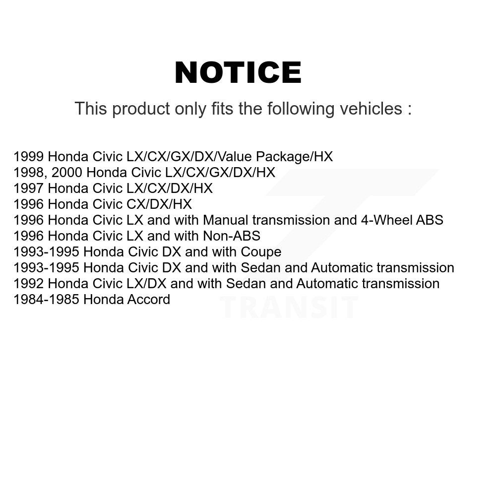 [Avant + Arrière] Kit de plaquette (céramique) de frein pour Honda Civic Accord KTN-100053