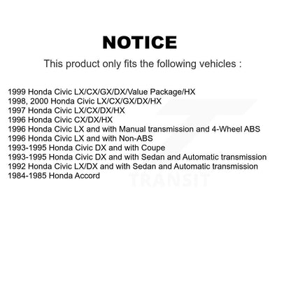 [Avant + Arrière] Kit de plaquette (céramique) de frein pour Honda Civic Accord KTN-100053