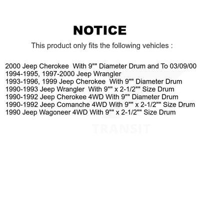 [Avant + Arrière] Kit de plaquette (céramique) de frein pour Jeep Wrangler Cherokee Comanche Wagoneer KTN-100078