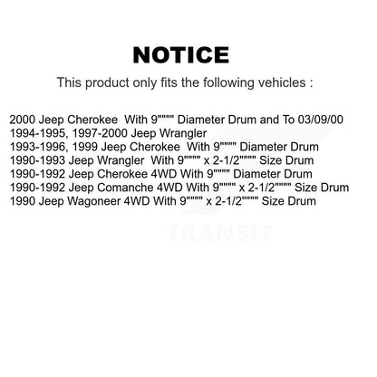 [Avant + Arrière] Kit de plaquette (céramique) de frein pour Jeep Wrangler Cherokee Comanche Wagoneer KTN-100078