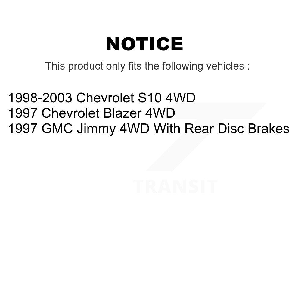 [Avant + Arrière] Kit de plaquette (céramique) de frein pour Chevrolet S10 Blazer GMC Jimmy 4WD KTN-100139