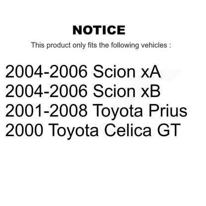 [Avant + Arrière] Kit de plaquette (céramique) de frein pour Toyota Prius Scion xB xA Celica KTN-100156