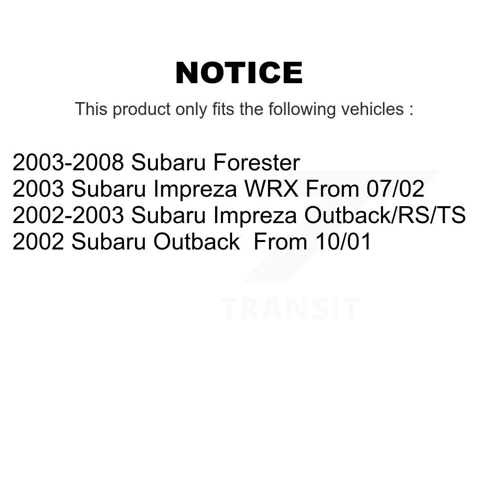 [Avant + Arrière] Kit de plaquette (céramique) de frein pour Subaru Forester Impreza Outback KTN-100205