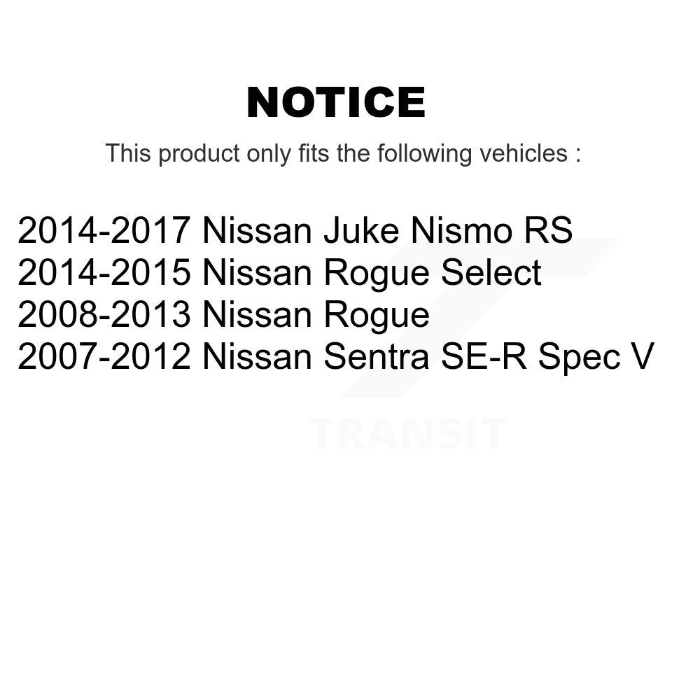[Avant + Arrière] Kit de plaquette (céramique) de frein pour Nissan Rogue Sentra Juke Select KTN-100537